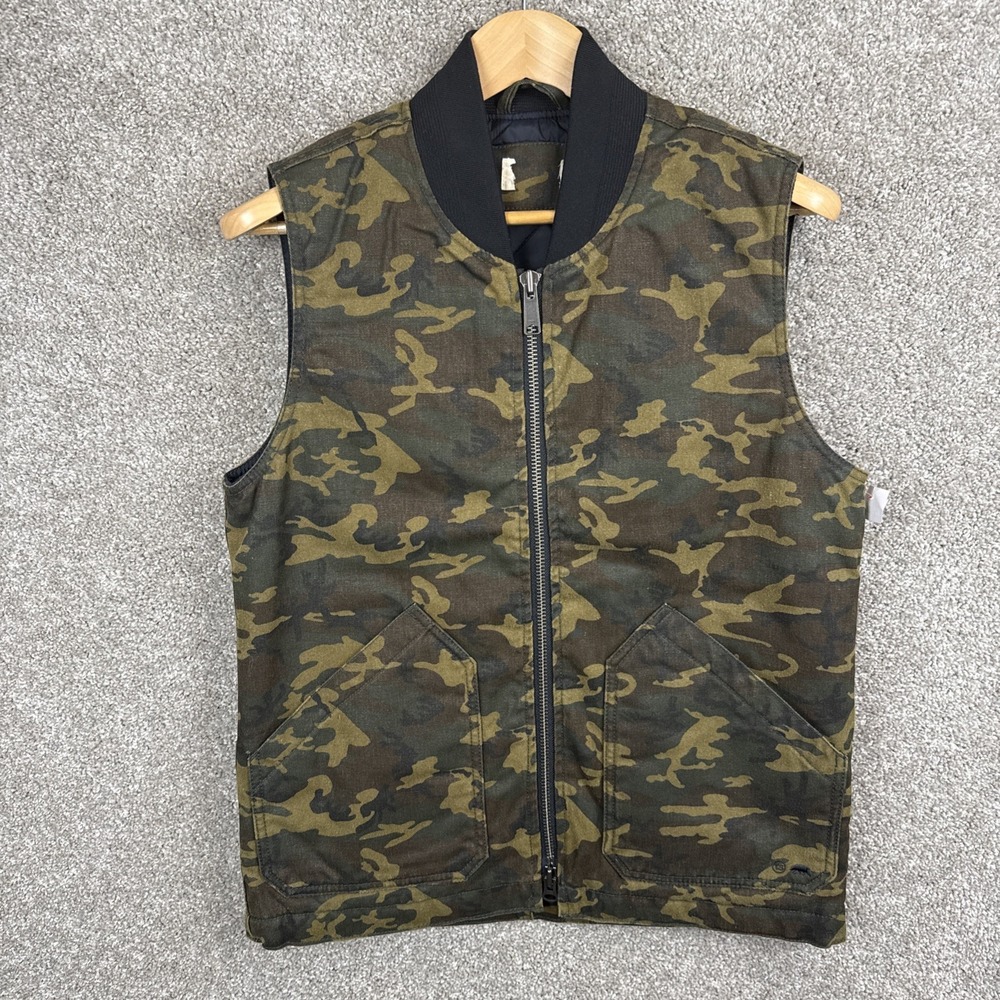 Taylor Stitch Workhorse Vest Camo Boss Duck Men's 38 Canvas Quilted NEW
